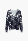 KNITTED TEXT SWEATER - black