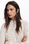 OVERSIZED KNIT SWEATER - ecru