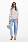 OVERSIZED KNIT SWEATER - ecru