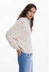 OVERSIZED KNIT SWEATER - ecru