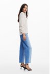 OVERSIZED KNIT SWEATER - ecru