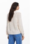 OVERSIZED KNIT SWEATER - ecru