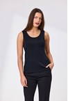 TWAIN MERINO REVERSIBLE TANK - black