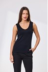 TWAIN MERINO REVERSIBLE TANK - black