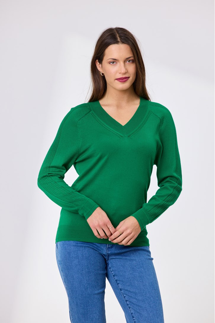 RIPLEY POINTELLE DETAIL MERINO