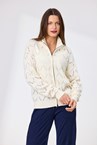RENEE ZIP FRONT MERINO JACKET - ivory