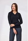 BECKY MERINO JUMPER - black
