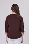 MEMPHIS RIB SPLICE TEE - cocoa