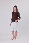 MEMPHIS RIB SPLICE TEE - cocoa