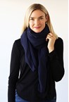 PLAIN SOFT SCARF - navy