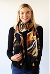 ABSTRACT SCARF - taupe