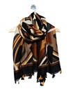 ABSTRACT SCARF - taupe