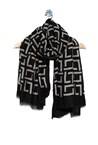 GEO PRINT SCARF - black