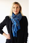 GEO PRINT SCARF - blue