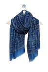GEO PRINT SCARF - blue