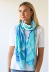 ABSTRACT SCARF - blues