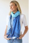 TASSLED SCARF - blues