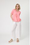 FRINGE PALAZZO PANT - white
