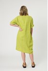 TURIN LINEN DRESS - lime