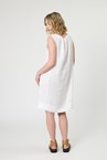 SANDRIA LINEN DRESS - white