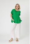 MARTINA EMB TOP - emerald