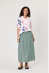 CERATA LINEN SKIRT - olive