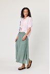 CERATA LINEN SKIRT - olive
