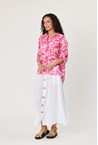 COTTON SPLASH SHIRT - fuschia