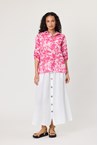 COTTON SPLASH SHIRT - fuschia