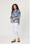 COTTON SPLASH SHIRT - navy