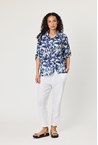 COTTON SPLASH SHIRT - navy