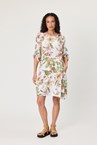 SAVONA PRINT DRESS - white
