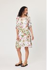 SAVONA PRINT DRESS - white