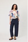 LINEN PISA PANT - navy