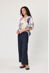 LINEN PISA PANT - navy
