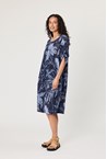 COMO PRINT DRESS - navy
