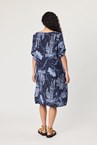 COMO PRINT DRESS - navy