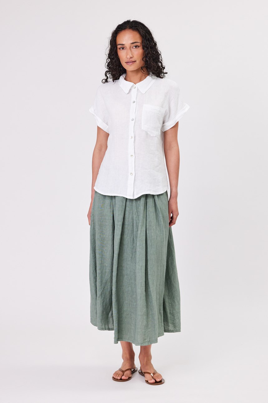 LINEN BELT SKIRT
