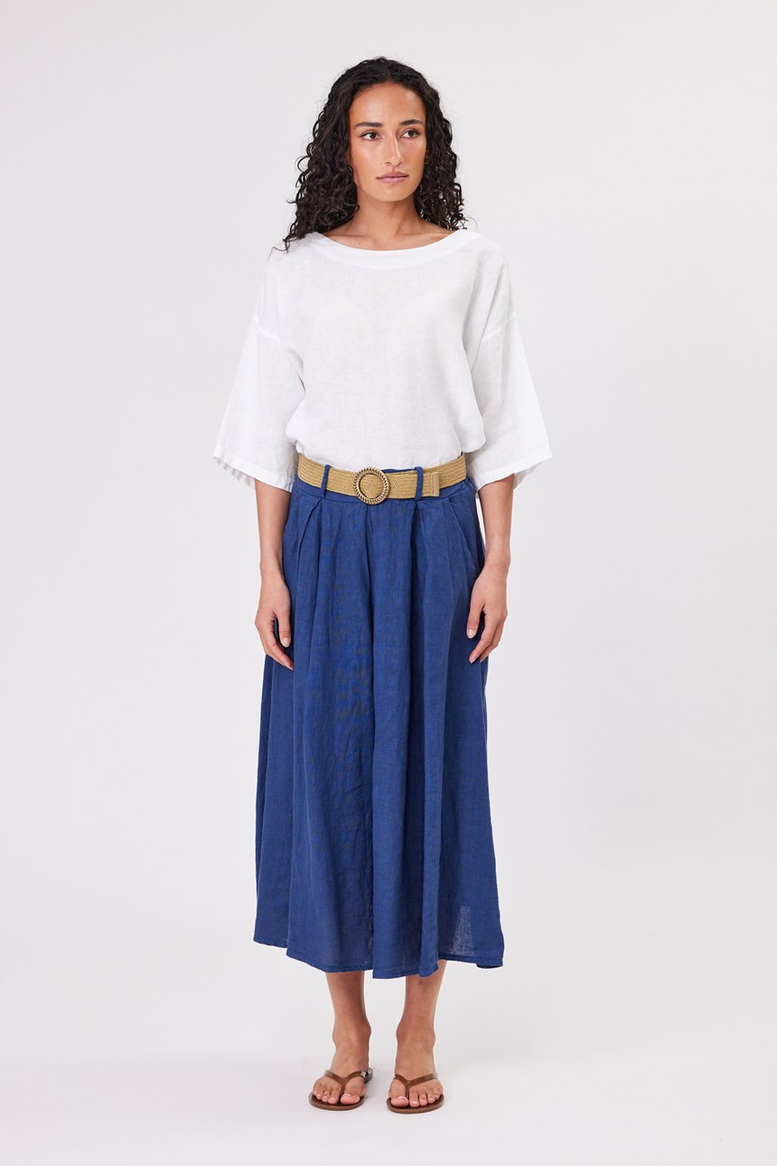 LINEN BELT SKIRT