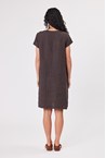 LINEN DRESS - choc