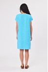 LINEN DRESS - turq