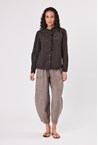 COTTON LACE SHIRT - choc