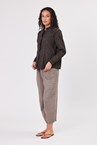 COTTON LACE SHIRT - choc
