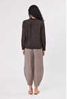 COTTON LACE SHIRT - choc