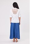 LACE BACK BLOUSE - white