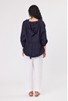 LINEN JACKET - marine