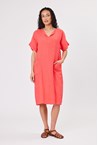 POCKET DRESS - coral