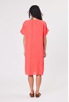 POCKET DRESS - coral