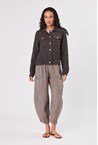 LINEN JACKET - choc
