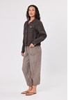 LINEN JACKET - choc